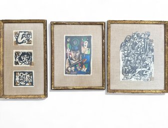 Noris, 1959 Three Framed Watercolor Paintings