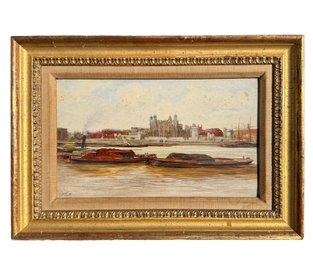 ENGLISH SCHOOL ((19th / 20th C) River Thames & Tower Of London