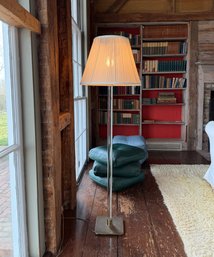 HANSEN GLASS FLOOR LAMP With BRASS BASE & MOUNT