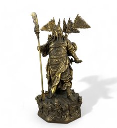 13' Bronze Figure Chinese God Of Wealth
