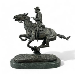 Frederick Remington Bronze Statuette, 'Trooper Of The Plains'