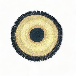 34' Round Crochet Knit Rug