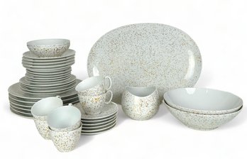 Gold Speckled Raymond Loewy For Continental China Germany Dish Set