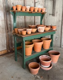 GROUPING OF TERRACOTTA PLANTERS In VARIOUS SIZES