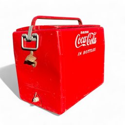 1960's Vintage Coca Coal Metal Cooler