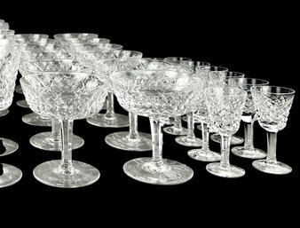 Waterford Crystal Alana Champagne Coupes And Apertif Glasses, 24 Pcs