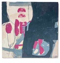 Original, Abstract Painting On Wood Panel, Signed Jimmie James