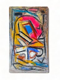 Harald, Original Oil And Pastel On Wood Panel, Signed