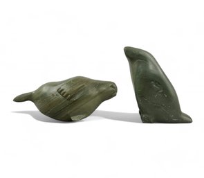 Inuit Carvings, Seals Made Of Soapstone