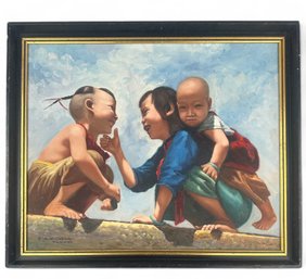 David Cheng 1963, Oil On Canvas In Frame