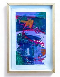 Abstract Oil Pastel, Signed Masler '92