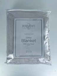 Downtown Company, King Sized, 100 Cotton Herringbone Blanket, Brand New
