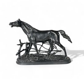 After Pierre-Jules Mene (1810-1879 French) Cast Iron 'Horse By A Fence'