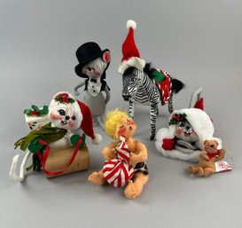 Selection Of Vintage Annalee Dolls And Animals