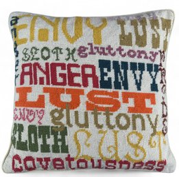 Vintage Jonathan Adler Throw Pillow With Down Filling