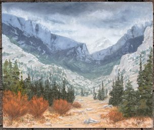 Deborah Paris, Pastel On Paper, 'Storm Over The Rockies'