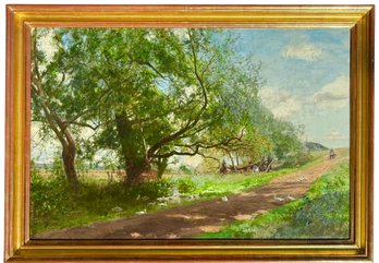 David Murray, Scotland, C 1892 Framed Original Landscape On Canvas