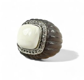 Mother Of Pearl And Sterling Silver Cocktail Ring