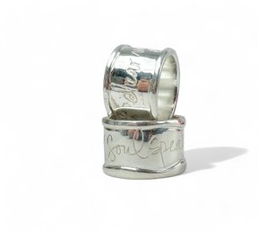 Italian Milor Sterling Silver Share My Soul Bands