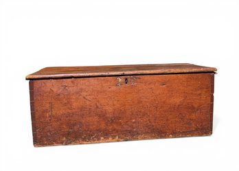 (19th C) AMERICAN (6) BOARD PINE SEA CHEST