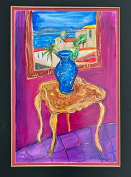 Michele Kennedy, Original Mixed Media Painting In Exceptional Frame