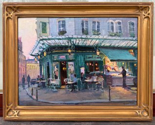 Leonard Mizerek, 'Petie Zinc At Sundown' Framed Original Oil On Board