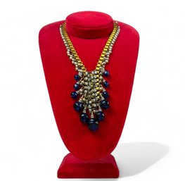 Miriam Haskell Style 1940's Bauble Necklace