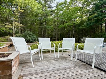 (4) WOODARD DELUXE ALUMINUM PATIO CHAIRS