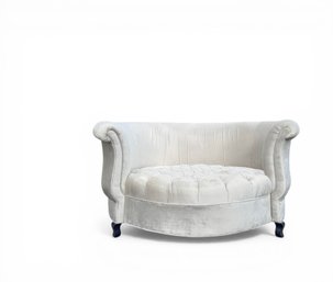 HAUTE HOUSE HARLOW CUDDLE CHAIR In SILVER GREY VELVET