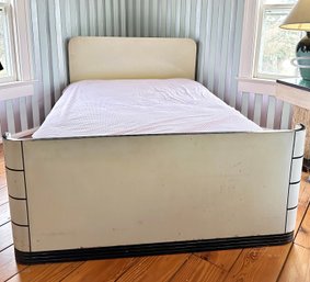 Norman Bel Geddes For Simmons Art Deco Bedframe Full/queen