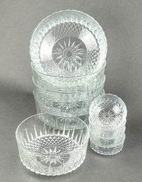 VIntage Arcoroc French Glassware Serving Bowls, 9 Pcs