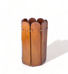 Vintage Lakeside Crafts Wooden Waste Bin Stamped DRM