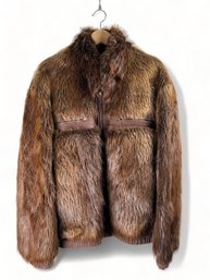 RARE Unisex Fur Bomber Jacket