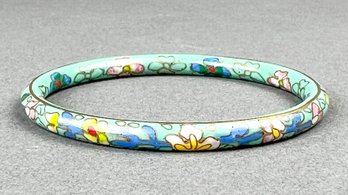 Vintage Chinese Cloisonne And Enamel Bangle Bracelet