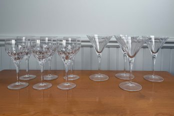 Luigi Bormioli Crystal Stemare And Atlantis Crystal Wine Glasses, 10 Pcs