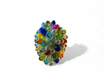 Colorful Mexican Blown Glass Bauble Pendant Lamps