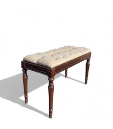 Antique Brass Cap Footed Piano Bench