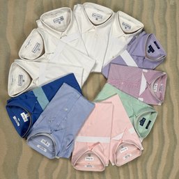 12 Men's Paul Fredrick Button Down Dress Shirts 17 1/2 - 34