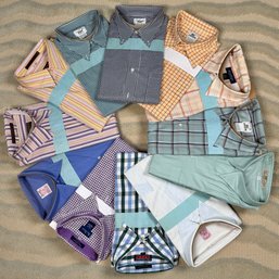 Lacoste, Brooks Brothers, Zegna, Faconnable Cotton And Linen Button Down Shirts, XL