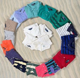 19 Polo Ralph Lauren And 1 Lacoste Short Sleeve Polo Shirts, XL