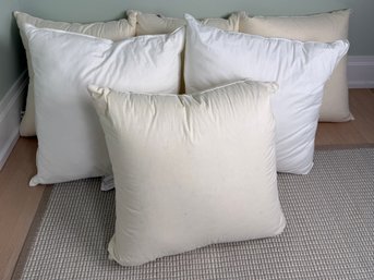6 Down Filled Euro Or Decorative Pillows 26 X 26'