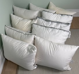 10 Standard Pillows, Down And Fill
