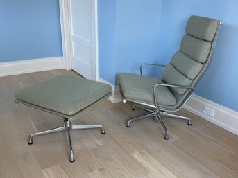 Eames By Herman Miller Soft Pad Chair And Ottoman EA 222 And EA 223