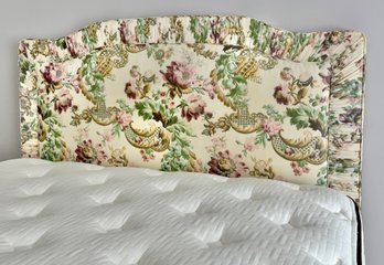 Queen Silk Upholstered Headboard And Bloomingdales Hudson Park Mattress