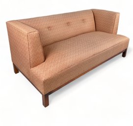 Modern Love Seat Upholstered In Greek Key