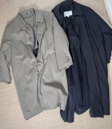 Calvin Klein And London Fog Mens Trench Coats With Liners, XL