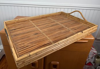 Large Rattan Serving Tray