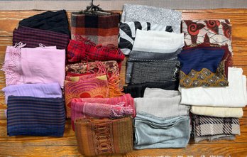 Generous Seleciton Of Silk, Wool And Linen Scarves And Pashminas
