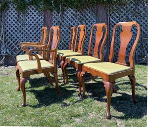 2ND SET Of (6) QUEEN ANNE INSPIRED DINING CHAIRS