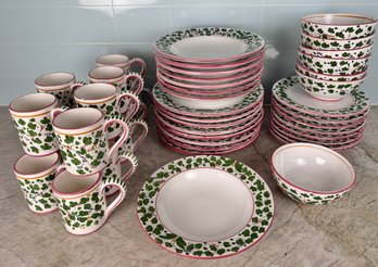 Italian Deruto Ceramic Tableware, 45 Pcs